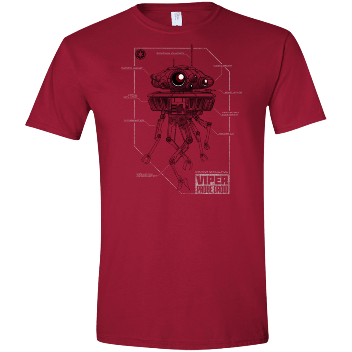 T-Shirts Cardinal Red / S Probe Droid POD Men's Semi-Fitted Softstyle