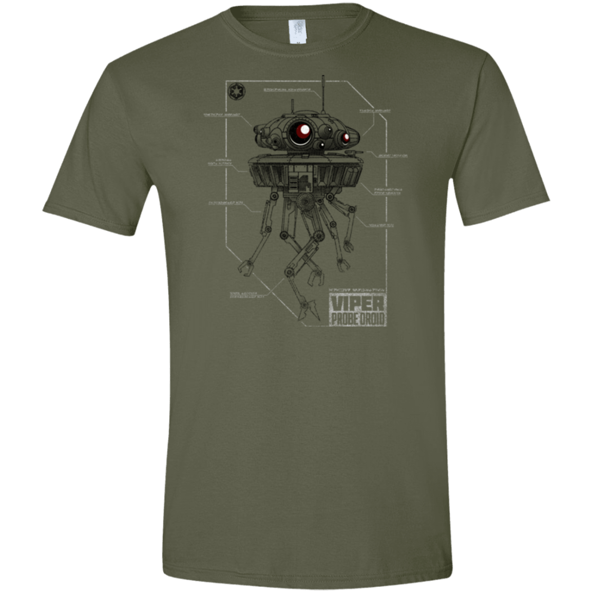 T-Shirts Military Green / S Probe Droid POD Men's Semi-Fitted Softstyle