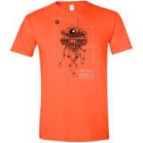 T-Shirts Orange / S Probe Droid POD Men's Semi-Fitted Softstyle