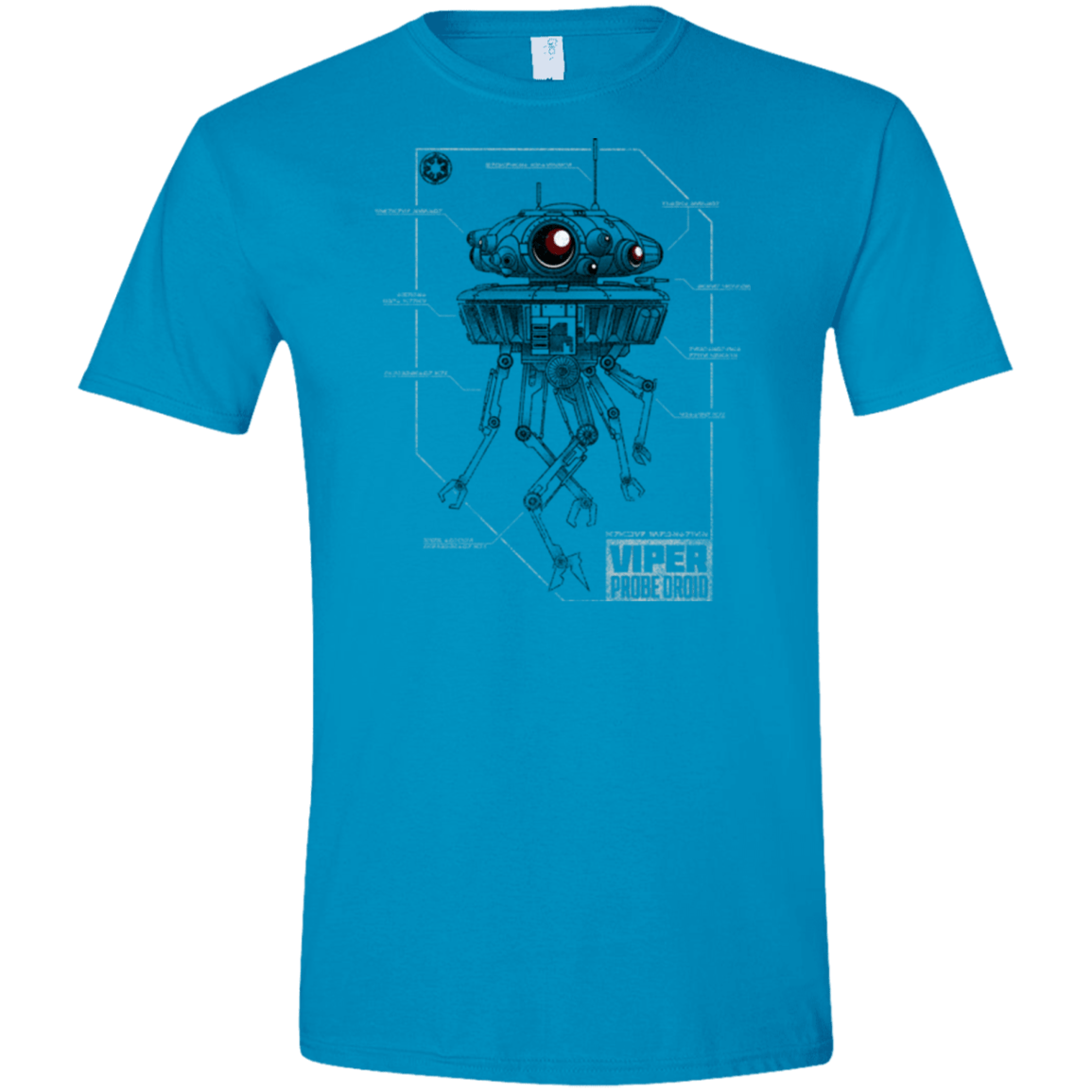T-Shirts Sapphire / S Probe Droid POD Men's Semi-Fitted Softstyle