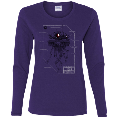 T-Shirts Purple / S Probe Droid POD Women's Long Sleeve T-Shirt