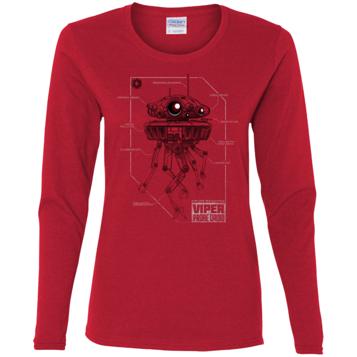 T-Shirts Red / S Probe Droid POD Women's Long Sleeve T-Shirt