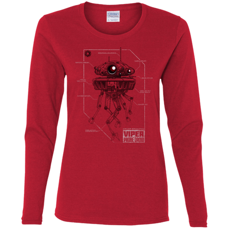T-Shirts Red / S Probe Droid POD Women's Long Sleeve T-Shirt