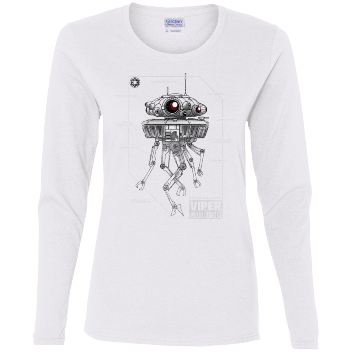 T-Shirts White / S Probe Droid POD Women's Long Sleeve T-Shirt