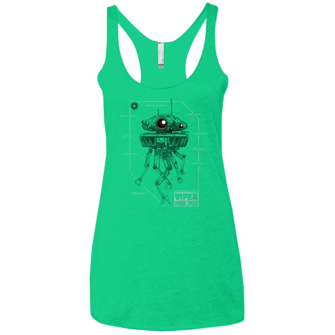 T-Shirts Envy / X-Small Probe Droid POD Women's Triblend Racerback Tank
