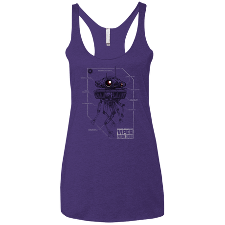 T-Shirts Purple Rush / X-Small Probe Droid POD Women's Triblend Racerback Tank