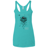 T-Shirts Tahiti Blue / X-Small Probe Droid POD Women's Triblend Racerback Tank