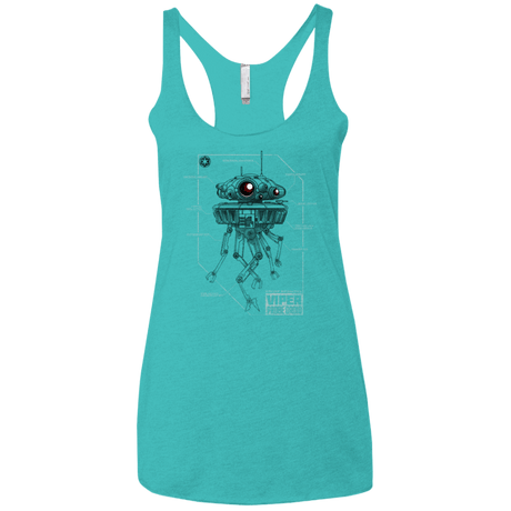 T-Shirts Tahiti Blue / X-Small Probe Droid POD Women's Triblend Racerback Tank