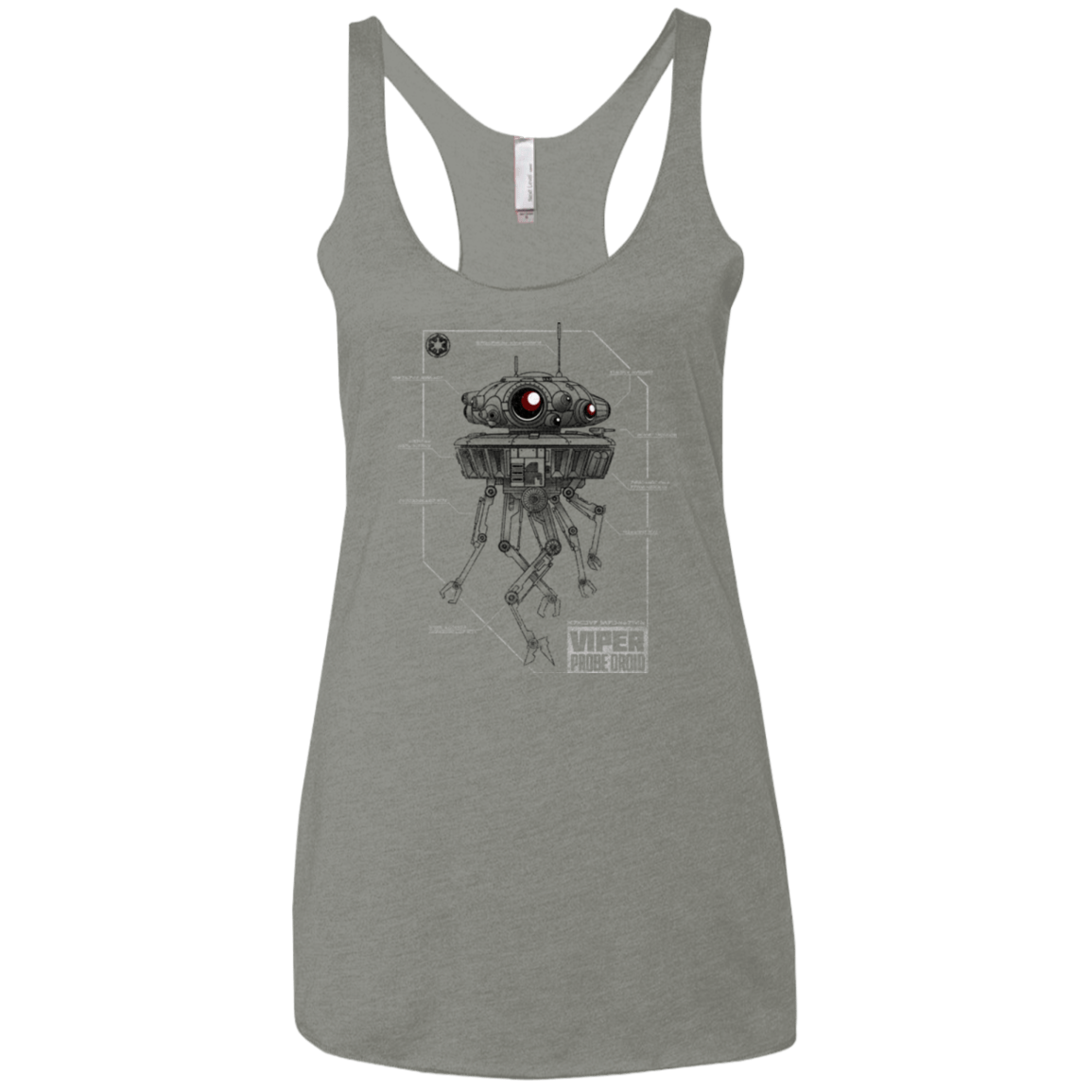 T-Shirts Venetian Grey / X-Small Probe Droid POD Women's Triblend Racerback Tank