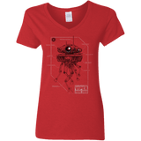 T-Shirts Red / S Probe Droid POD Women's V-Neck T-Shirt