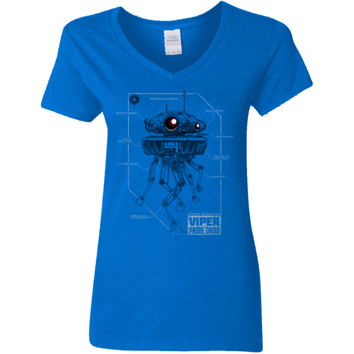 T-Shirts Royal / S Probe Droid POD Women's V-Neck T-Shirt