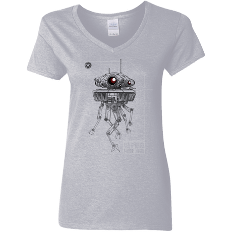 T-Shirts Sport Grey / S Probe Droid POD Women's V-Neck T-Shirt