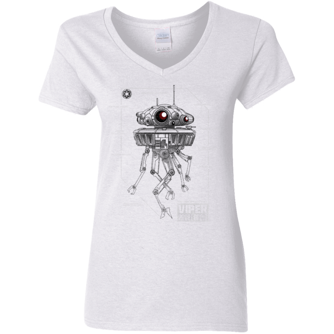 T-Shirts White / S Probe Droid POD Women's V-Neck T-Shirt