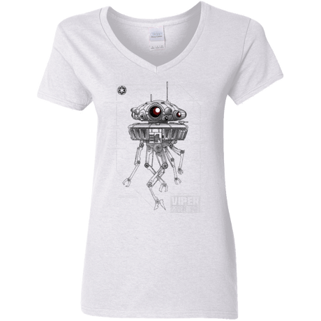 T-Shirts White / S Probe Droid POD Women's V-Neck T-Shirt