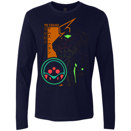 T-Shirts Midnight Navy / Small Profile-METROID Men's Premium Long Sleeve