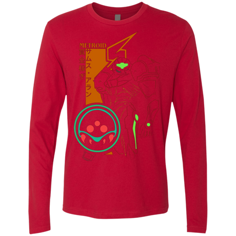 T-Shirts Red / Small Profile-METROID Men's Premium Long Sleeve