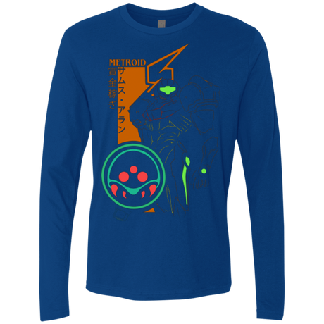T-Shirts Royal / Small Profile-METROID Men's Premium Long Sleeve