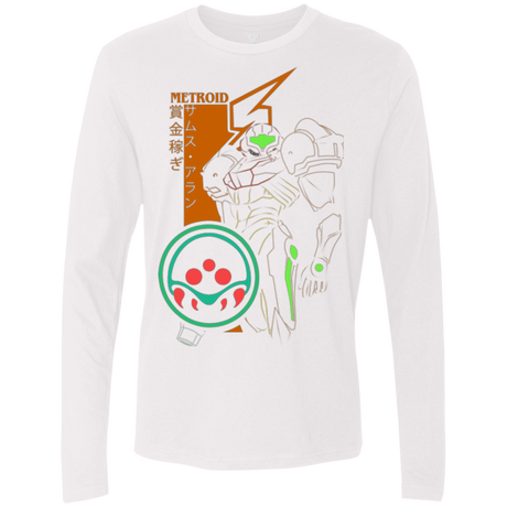 T-Shirts White / Small Profile-METROID Men's Premium Long Sleeve