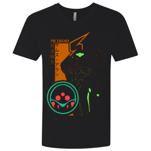 T-Shirts Black / X-Small Profile-METROID Men's Premium V-Neck