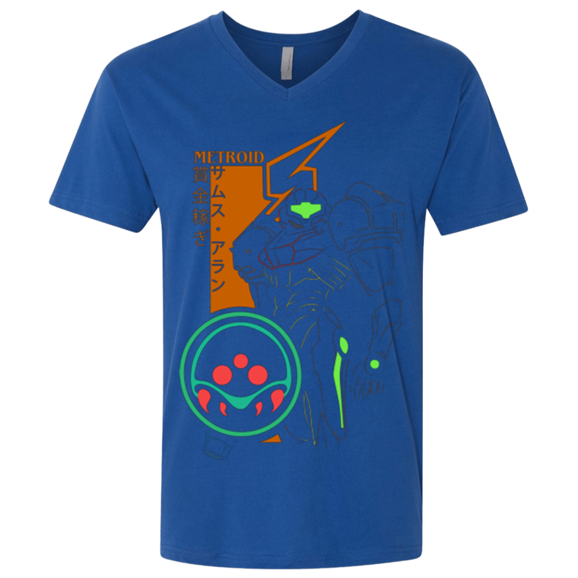 T-Shirts Royal / X-Small Profile-METROID Men's Premium V-Neck