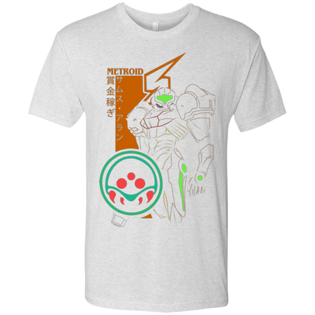T-Shirts Heather White / Small Profile-METROID Men's Triblend T-Shirt