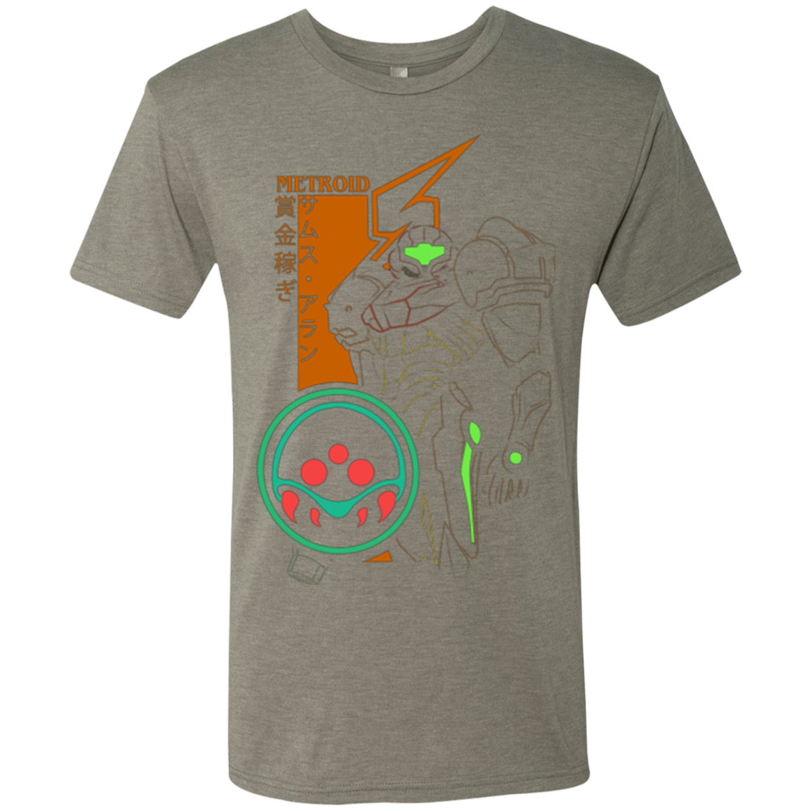 T-Shirts Venetian Grey / Small Profile-METROID Men's Triblend T-Shirt