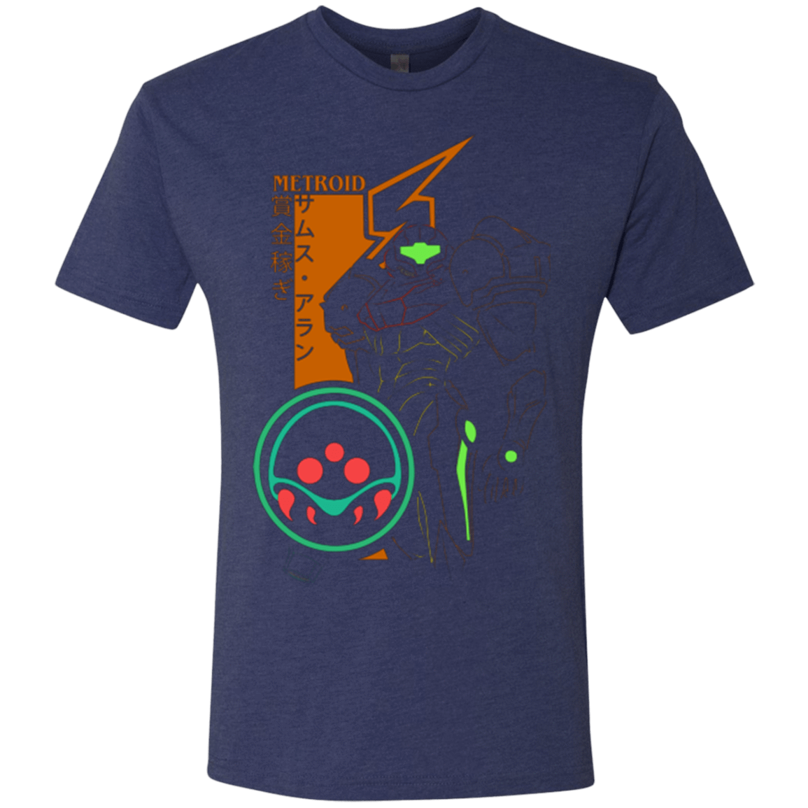 T-Shirts Vintage Navy / Small Profile-METROID Men's Triblend T-Shirt