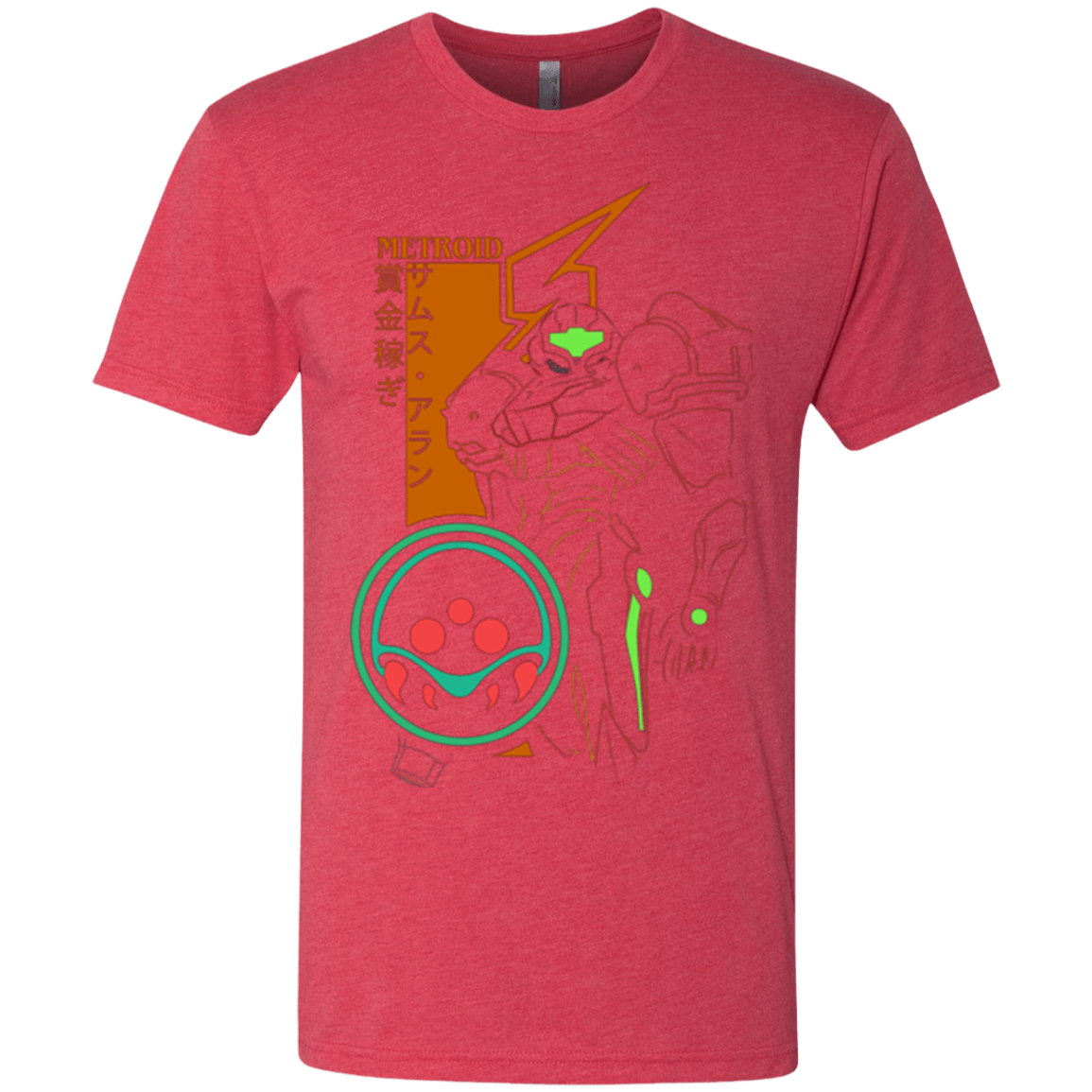 T-Shirts Vintage Red / Small Profile-METROID Men's Triblend T-Shirt