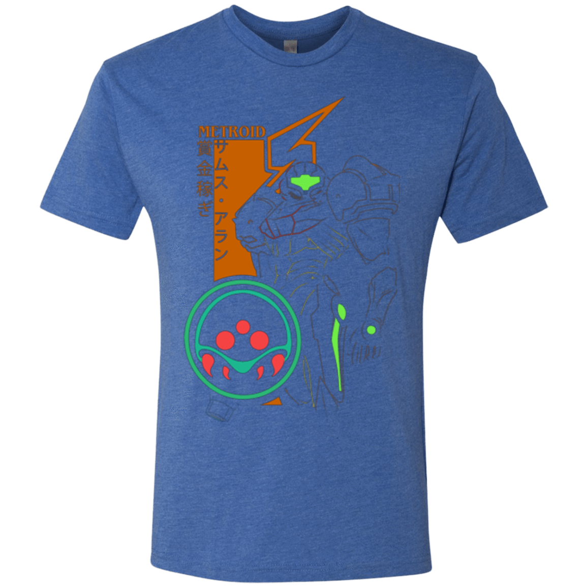 T-Shirts Vintage Royal / Small Profile-METROID Men's Triblend T-Shirt