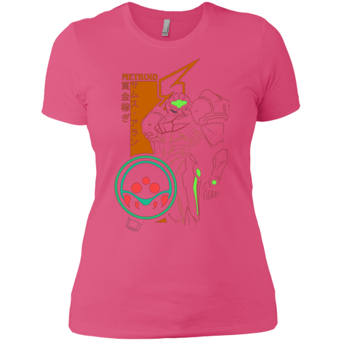 T-Shirts Hot Pink / X-Small Profile-METROID Women's Premium T-Shirt