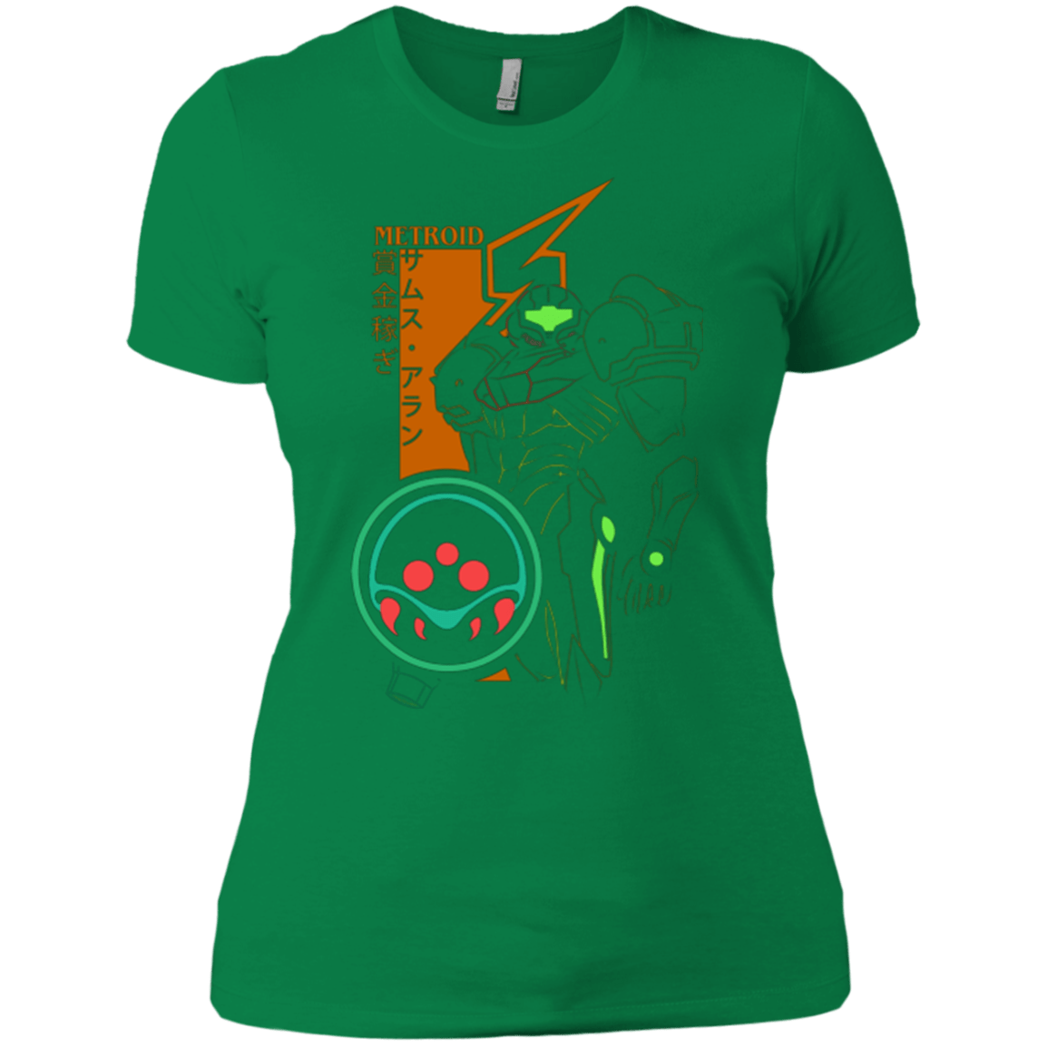 T-Shirts Kelly Green / X-Small Profile-METROID Women's Premium T-Shirt