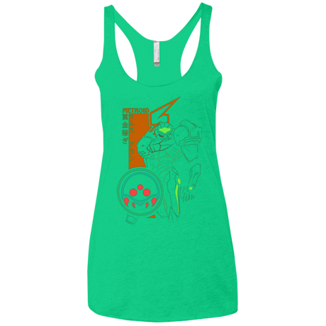 T-Shirts Envy / X-Small Profile-METROID Women's Triblend Racerback Tank