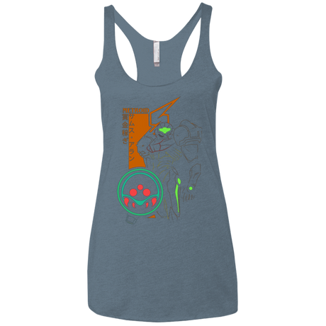 T-Shirts Indigo / X-Small Profile-METROID Women's Triblend Racerback Tank