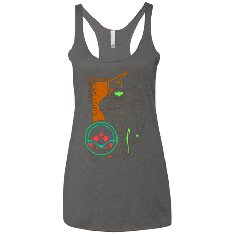 T-Shirts Premium Heather / X-Small Profile-METROID Women's Triblend Racerback Tank