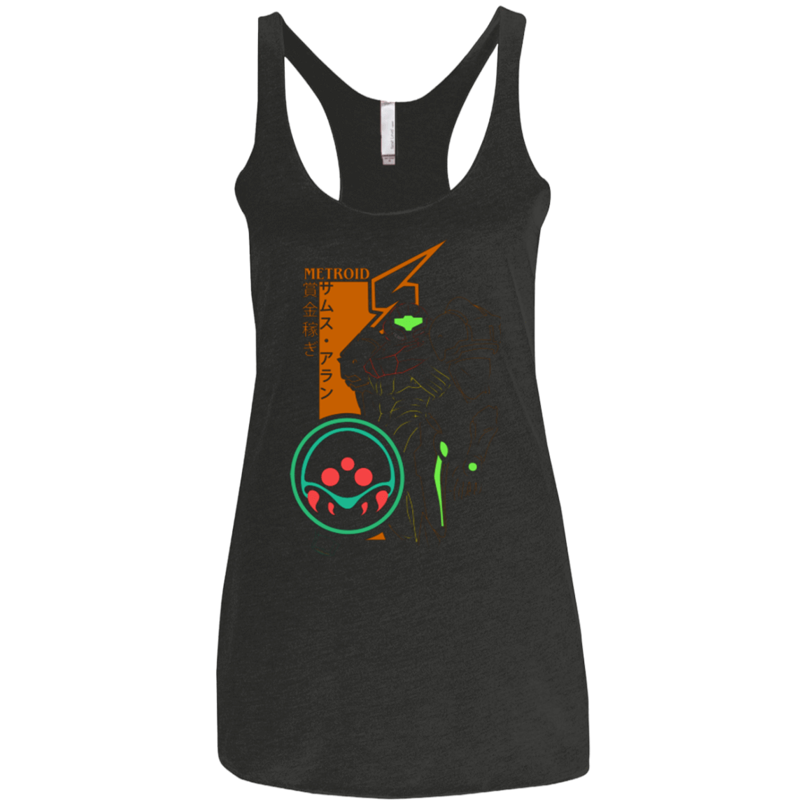 T-Shirts Vintage Black / X-Small Profile-METROID Women's Triblend Racerback Tank