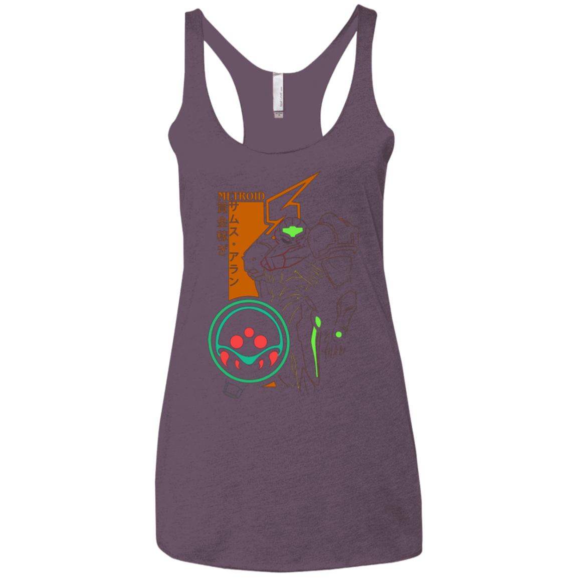 T-Shirts Vintage Purple / X-Small Profile-METROID Women's Triblend Racerback Tank