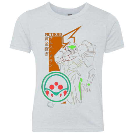 T-Shirts Heather White / YXS Profile-METROID Youth Triblend T-Shirt