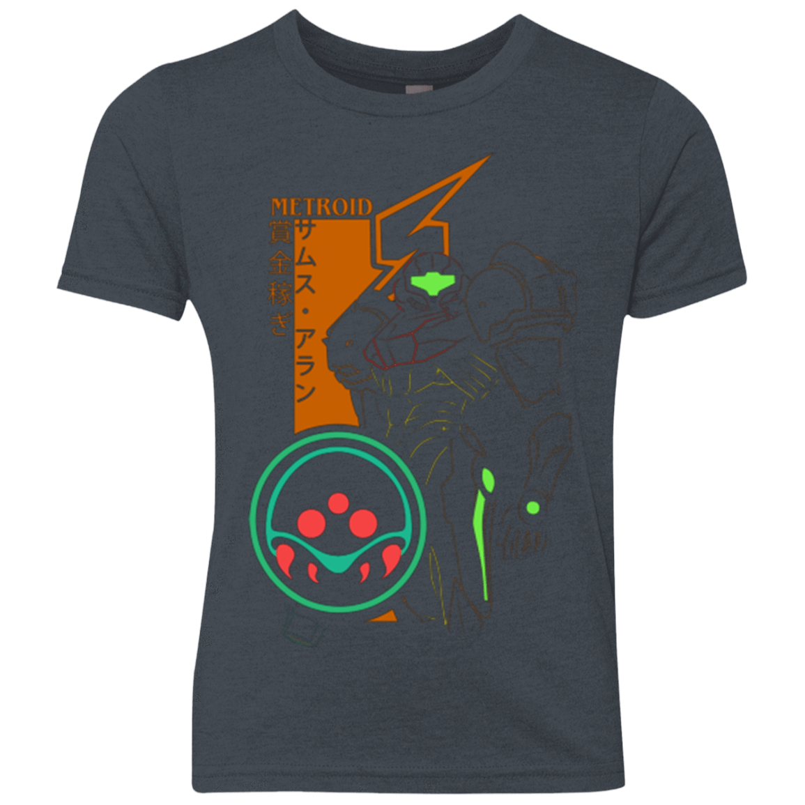 T-Shirts Vintage Navy / YXS Profile-METROID Youth Triblend T-Shirt