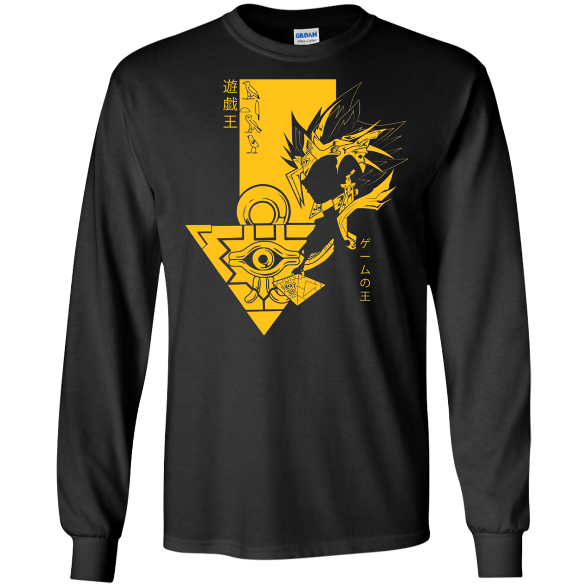 T-Shirts Black / S Profile - Pharaoh Atem Men's Long Sleeve T-Shirt