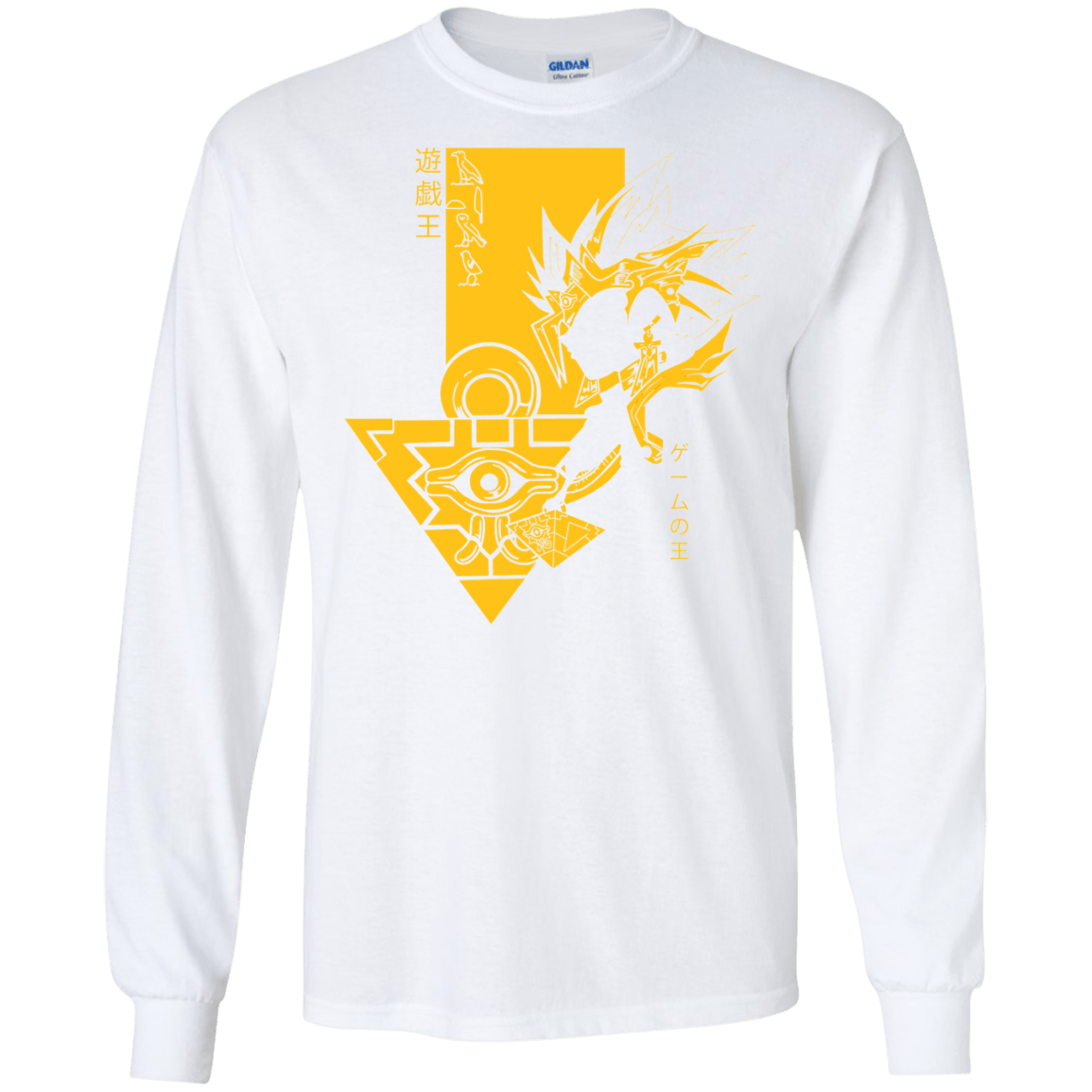 T-Shirts White / S Profile - Pharaoh Atem Men's Long Sleeve T-Shirt