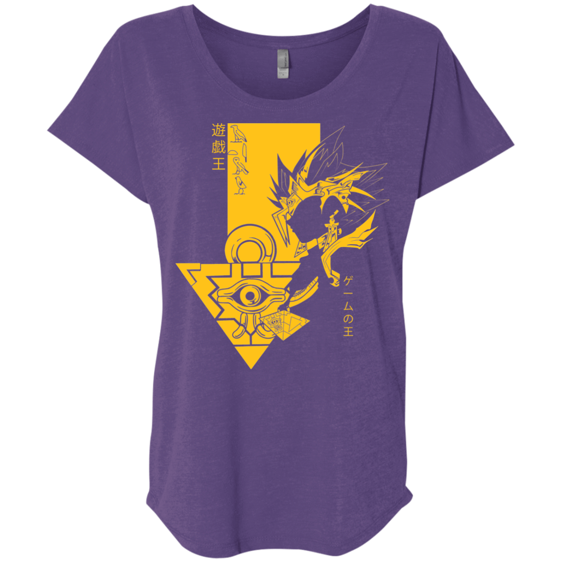 T-Shirts Purple Rush / X-Small Profile - Pharaoh Atem Triblend Dolman Sleeve