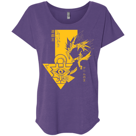 T-Shirts Purple Rush / X-Small Profile - Pharaoh Atem Triblend Dolman Sleeve