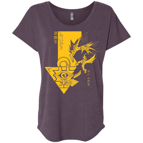 T-Shirts Vintage Purple / X-Small Profile - Pharaoh Atem Triblend Dolman Sleeve