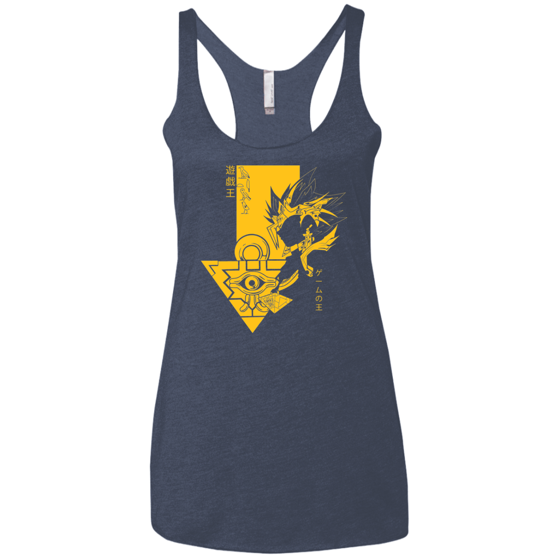 T-Shirts Vintage Navy / X-Small Profile - Pharaoh Atem Women's Triblend Racerback Tank