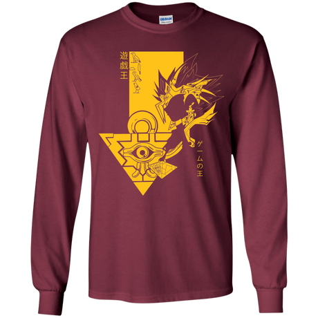 T-Shirts Maroon / YS Profile - Pharaoh Atem Youth Long Sleeve T-Shirt