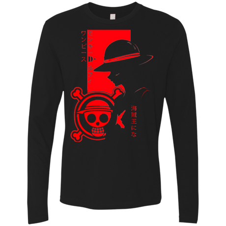 T-Shirts Black / Small Profile - Pirate King Men's Premium Long Sleeve