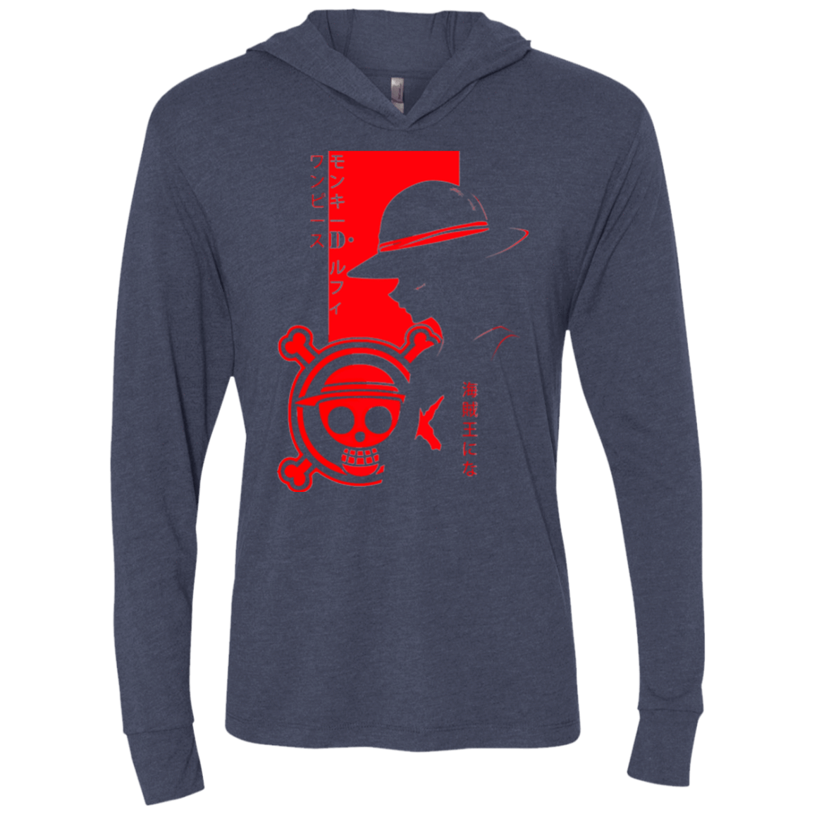 T-Shirts Vintage Navy / X-Small Profile - Pirate King Triblend Long Sleeve Hoodie Tee