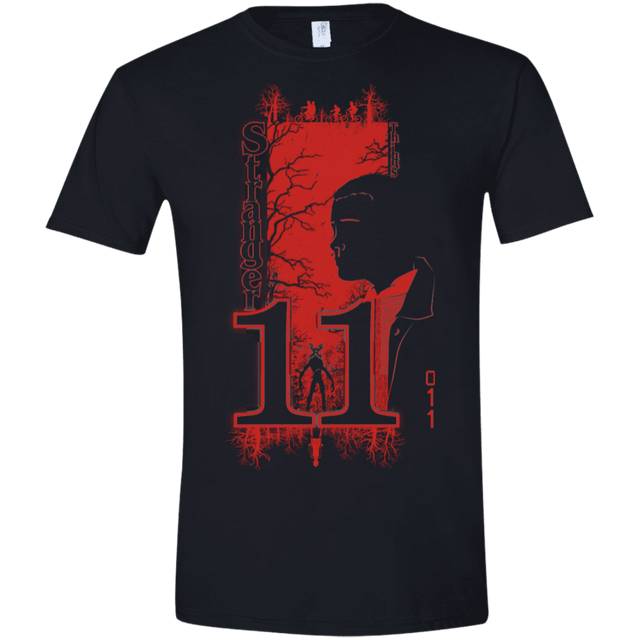 T-Shirts Black / X-Small Profile-Stranger Things 11 Men's Semi-Fitted Softstyle
