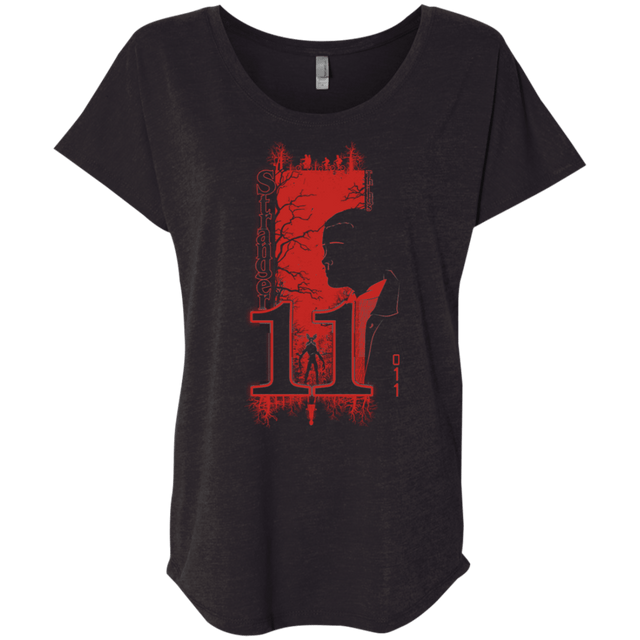 T-Shirts Vintage Black / X-Small Profile-Stranger Things 11 Triblend Dolman Sleeve