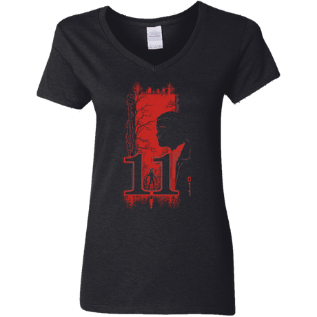 T-Shirts Black / S Profile-Stranger Things 11 Women's V-Neck T-Shirt